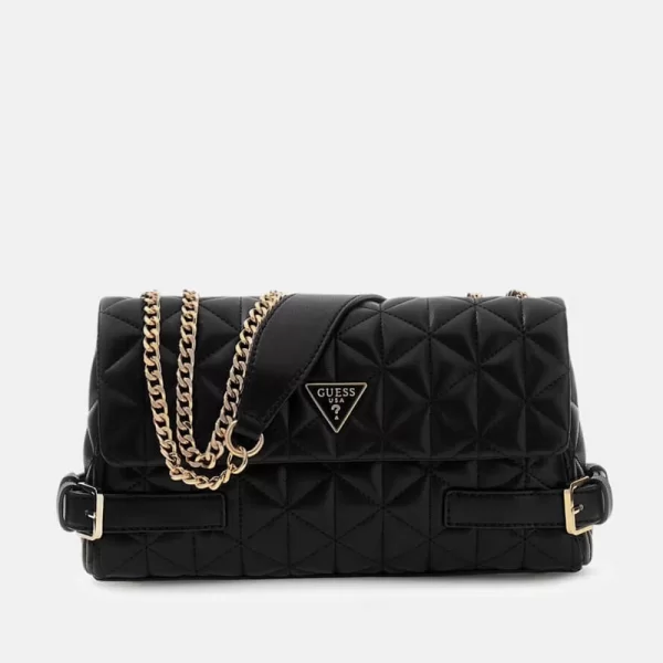 Guess GUESS PAISLEIGH CNVRTBLE XBODY FLAP ΤΣΑΝΤΑ ΓΥΝΑΙΚΕΙΟ HWQG9883210 BLACK