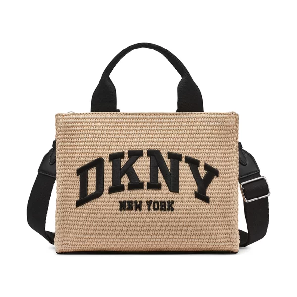 DKNY HANDBAG TOTE HADLEE R51ADC80 NATURAL/BLACK