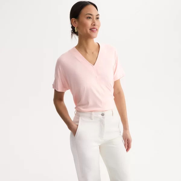 Anne Weyburn Μπλουζάκι με κοντά μανίκια και λαιμόκοψη V