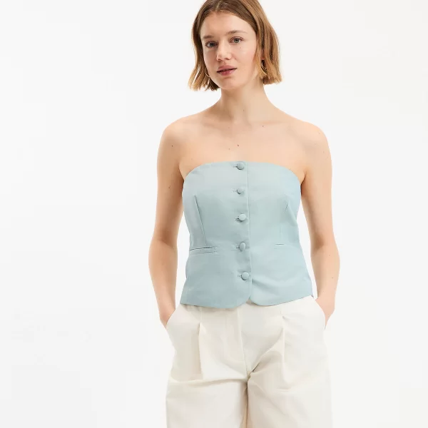 La Redoute Collections Κουμπωτό εφαρμοστό μπούστο