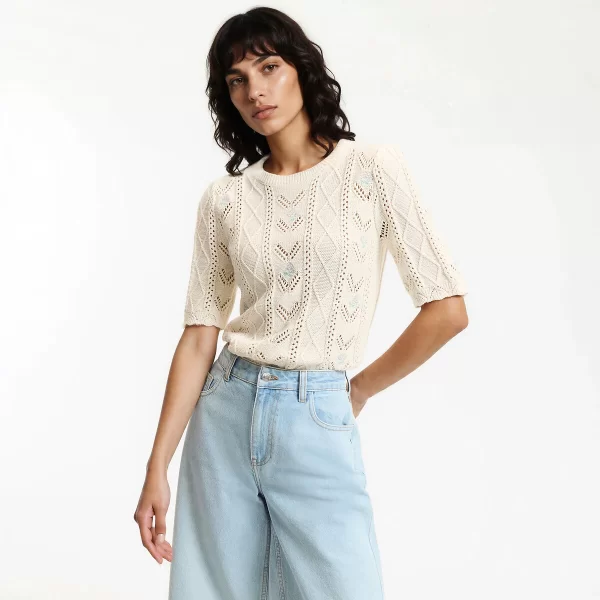 Πουλόβερ με στρογγυλή λαιμόκοψη