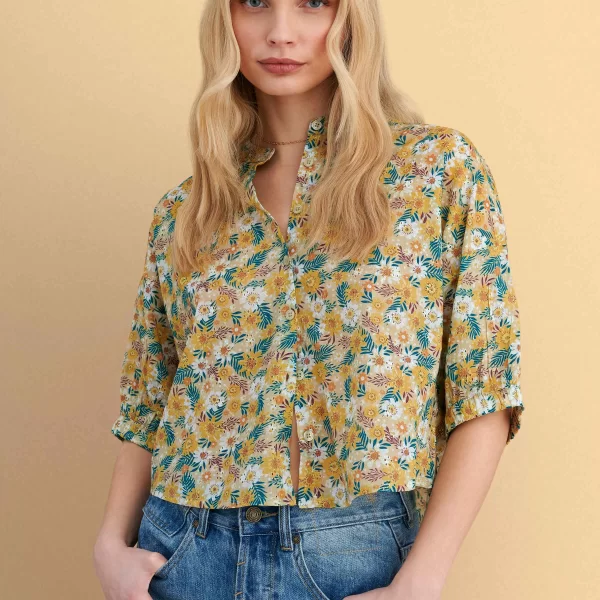 Πουκάμισο φλοράλ με 3/4 μανίκι - 5206179078528