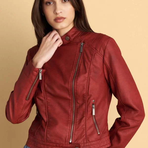 Μπουφάν δερματίνη biker - 5206179071109