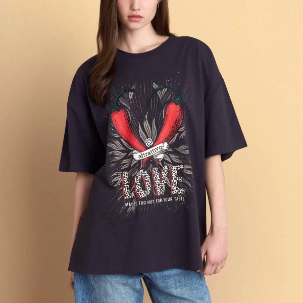 Μπλούζα κοντομάνικη με στάμπα - 5206179085762