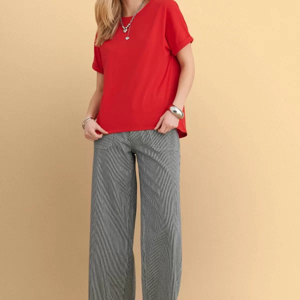 Μπλούζα κοντομάνικη με κολιέ - 5206179085946