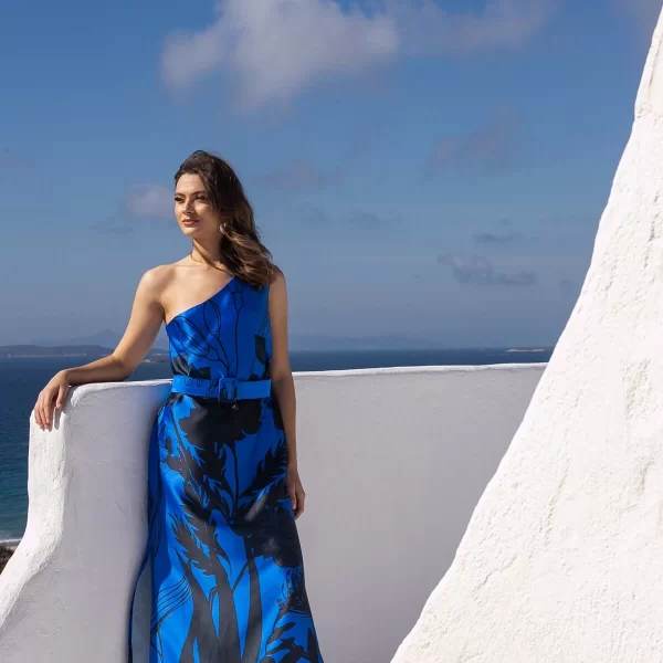 AXNARI ΦΟΡΕΜΑ ΜΟΝΟΠΛΕΥΡΟ ΜΕ ΖΩΝΗ ΜΠΛΕ ΡΟΥΑ