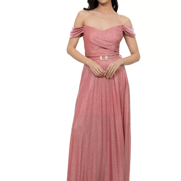 AXNARI ΦΟΡΕΜΑ ΜΑΚΡΥ GLOSSY ΠΛΙΣΕ ΣΑΠΙΟ ΜΗΛΟ