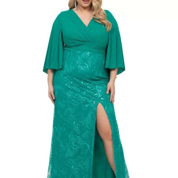 ΦΟΡΕΜΑ PLUS SIZE ΜΑΚΡΥ ΜΕ ΑΝΑΓΛΥΦΗ ΔΑΝΤΕΛΑ ΠΡΑΣΙΝΟ ΠΡΑΣΙΝΟ