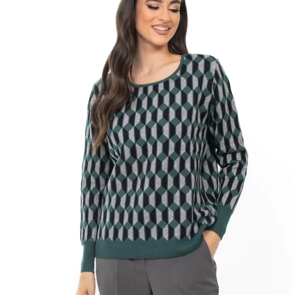 ΜΠΛΟΥΖΑ ΠΛΕΚΤΗ ΜΕ ΜΟΤΙΒΟ ΠΡΑΣΙΝΗ ΠΡΑΣΙΝΟ