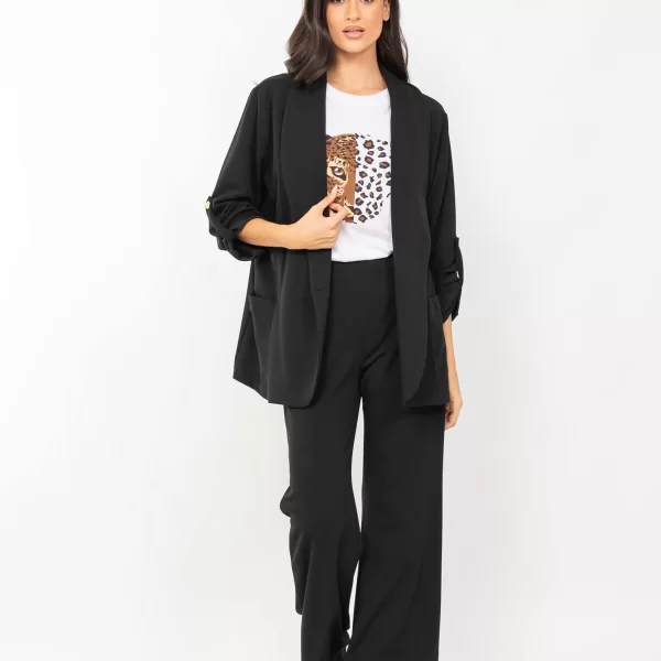 ΠΑΝΤΕΛΟΝΙ PLUS SIZE ΕΛΑΣΤΙΚΟ ΚΡΕΠ ΚΑΜΠΑΝΑ ΜΑΥΡΟ ΜΑΥΡΟ