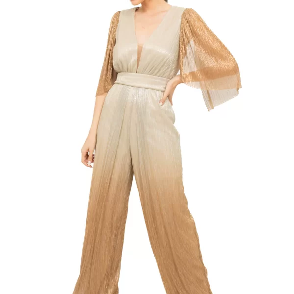 AXNARI ΟΛΟΣΩΜΗ PLUS SIZE ΦΟΡΜΑ ΛΟΥΡΕΞ ΜΕ ΖΩΝΗ ΧΡΥΣΟ