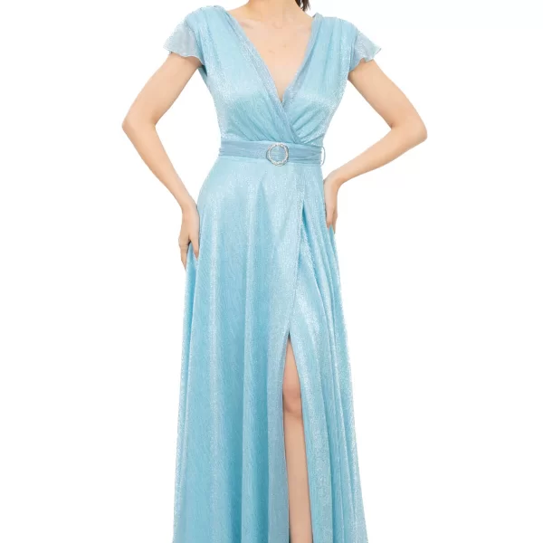 ΦΟΡΕΜΑ GLOSSY ΜΑΚΡΥ ΜΕ ΖΩΝΗ ΣΙΕΛ