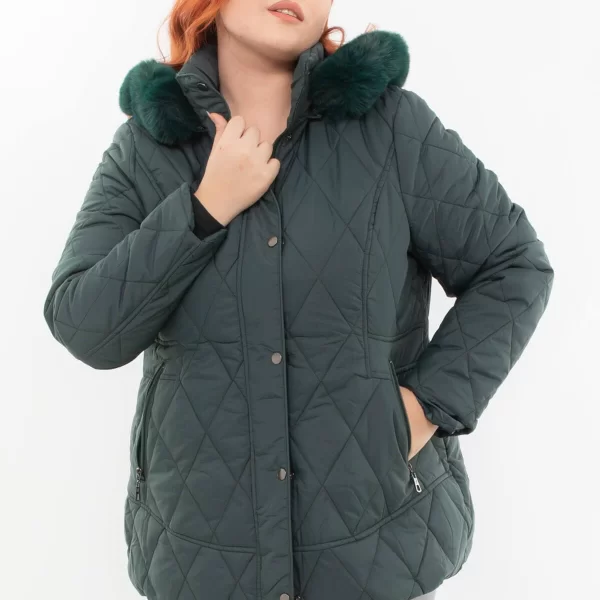 ΜΠΟΥΦΑΝ PLUS SIZE ΚΑΠΙΤΟΝΕ ΜΕ ΒΕΛΟΥΤΕ ΕΠΕΝΔΥΣΗ ΠΡΑΣΙΝΟ ΠΡΑΣΙΝΟ