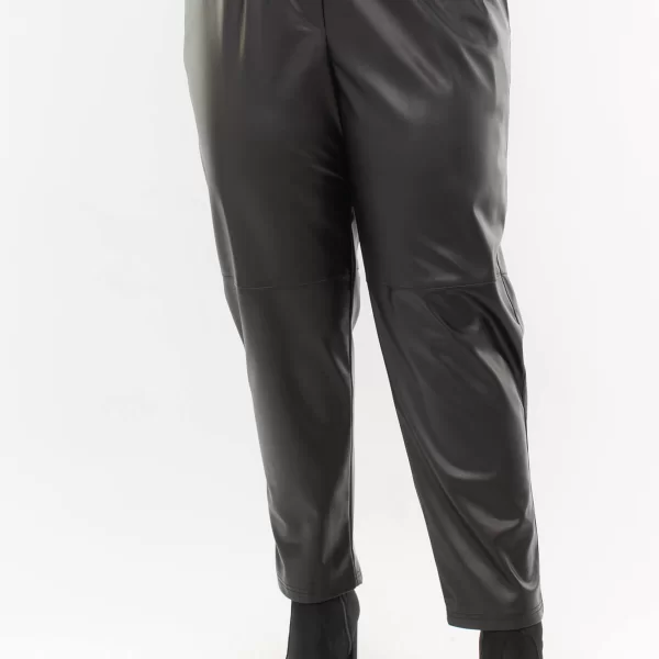ΠΑΝΤΕΛΟΝΙ PLUS SIZE ECO LEATHER ΜΕ ΛΑΣΤΙΧΟ ΜΑΥΡΟ