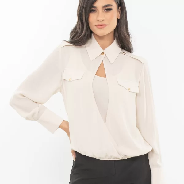 ΜΠΛΟΥΖΑ ΚΡΟΥΑΖΕ ΜΕ ΦΑΝΕΛΑΚΙ ΕΚΡΟΥ ΕΚΡΟΥ