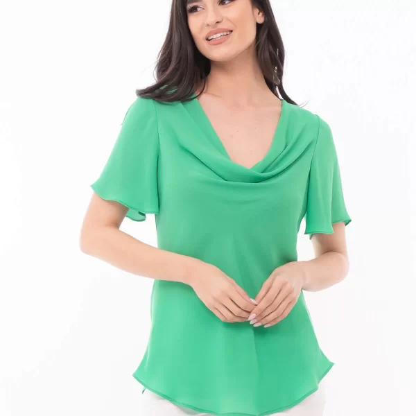 ΜΠΛΟΥΖΑ PLUS SIZE ΝΤΡΑΠΕ ΠΡΑΣΙΝΟ ΠΡΑΣΙΝΟ