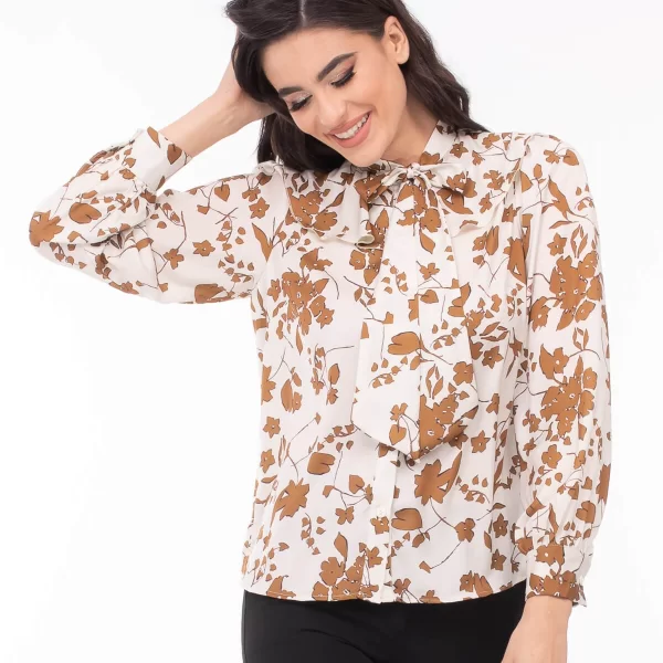 ΠΟΥΚΑΜΙΣΟ FLORAL ΕΚΡΟΥ ΕΚΡΟΥ