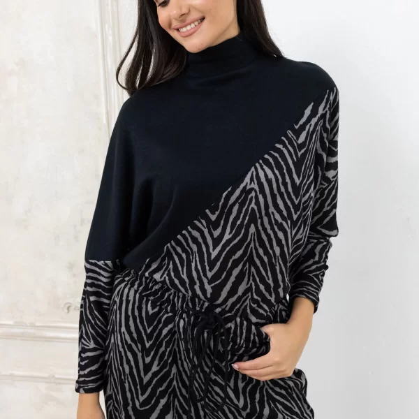 ΜΠΛΟΥΖΑ ΖΕΒΡΑ ΠΛΕΚΤΗ ΓΚΡΙ