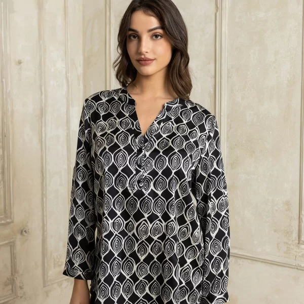 ΜΠΛΟΥΖΑ ΣΑΤΕΝ ΜΕ ΜΟΤΙΒΑ ΑΣΠΡΟΜΑΥΡΟ