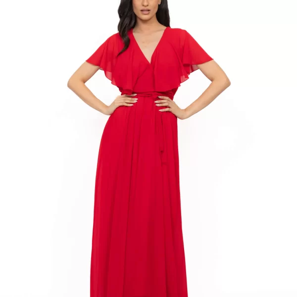 ΦΟΡΕΜΑ PLUS SIZE ΜΟΥΣΕΛΙΝΑ ΚΟΚΚΙΝΟ ΚΟΚΚΙΝΟ