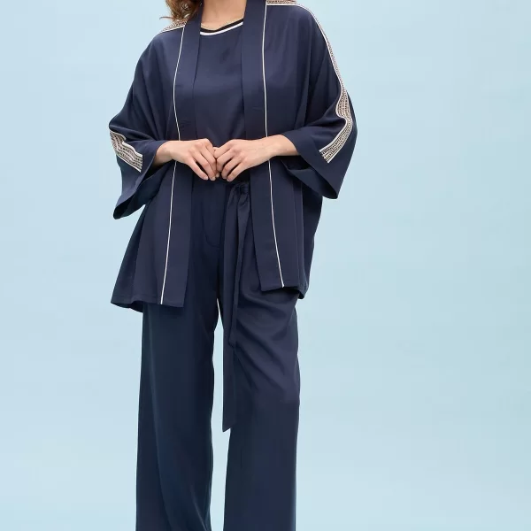 AXNARI ΚΙΜΟΝΟ ΒΙΣΚΟΖ ΜΕ ΤΡΕΣΣΑ ΜΠΛΕ ΜΠΛΕ