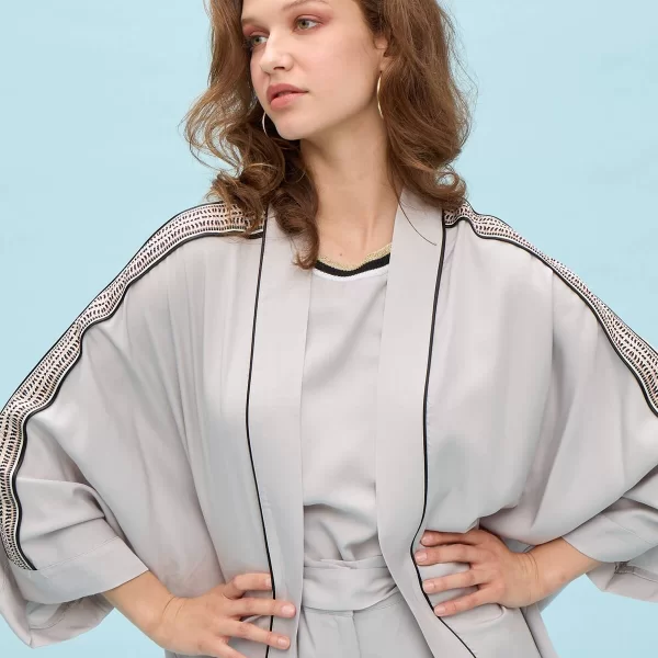 AXNARI ΚΙΜΟΝΟ ΒΙΣΚΟΖ ΜΕ ΤΡΕΣΣΑ ΓΚΡΙ