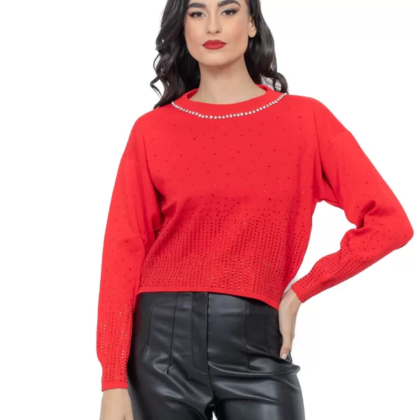 ΜΠΛΟΥΖΑ ΠΛΕΚΤΗ ΜΕ ΣΤΡΑΣ ΚΟΚΚΙΝΗ ΚΟΚΚΙΝΟ