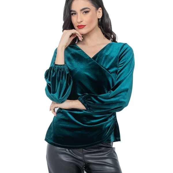 ΜΠΛΟΥΖΑ ΒΕΛΟΥΔΟ ΚΡΟΥΑΖΕ ΠΡΑΣΙΝΗ ΠΡΑΣΙΝΟ