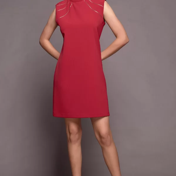 AXNARI ΦΟΡΕΜΑ ΑΜΑΝΙΚΟ ΜΕ GOLD ΛΕΠΤΟΜΕΡΕΙΕΣ ΚΟΚΚΙΝΟ