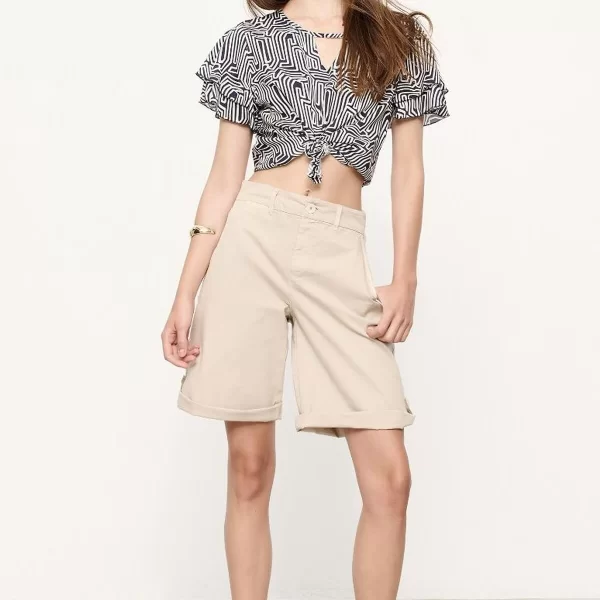 ΒΕΡΜΟΥΔΑ CASUAL ΜΕ ΛΑΣΤΙΧΟ ΣΤΗ ΜΕΣΗ ΜΠΕΖ ΜΠΕΖ