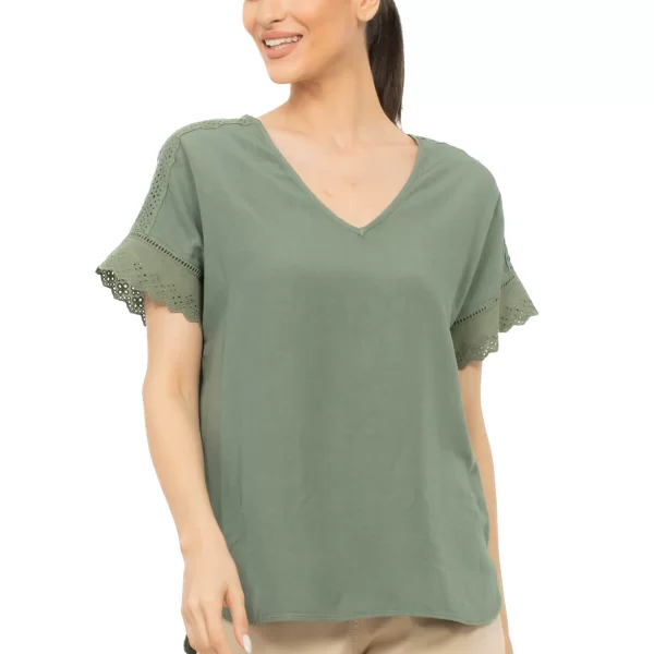 ΜΠΛΟΥΖΑ ΧΑΚΙ ΜΕ V ΛΑΙΜΟΚΟΨΗ ΧΑΚΙ