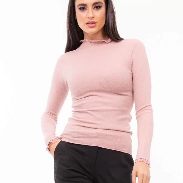 ΜΠΛΟΥΖΑΚΙ ΠΛΕΚΤΟ ΕΛΑΣΤΙΚΟ ΡΟΖ ΡΟΖ