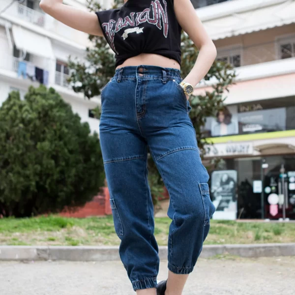 AXNARI ΠΑΝΤΕΛΟΝΙ CARGO JEAN t1126 DENIM