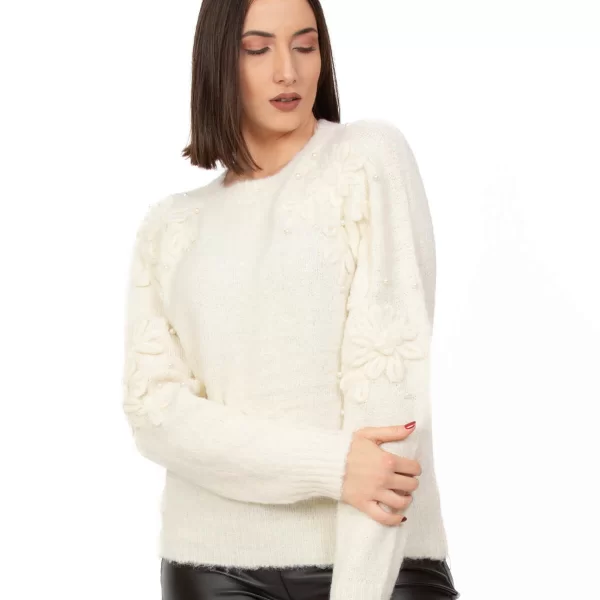 ΜΠΛΟΥΖΑ ΠΛΕΚΤΗ ΜΕ ΜΟΤΙΦ ΚΑΙ ΠΕΡΛΕΣ ΕΚΡΟΥ ΕΚΡΟΥ