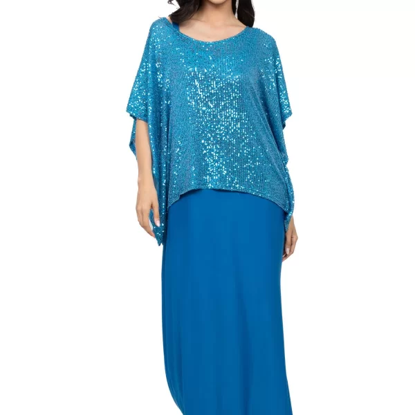 ΦΟΡΕΜΑ PLUS SIZE ΕΛΑΣΤΙΚΟ ΜΑΚΡΥ ΜΕ ΠΑΓΕΤΑ ΣΙΕΛ