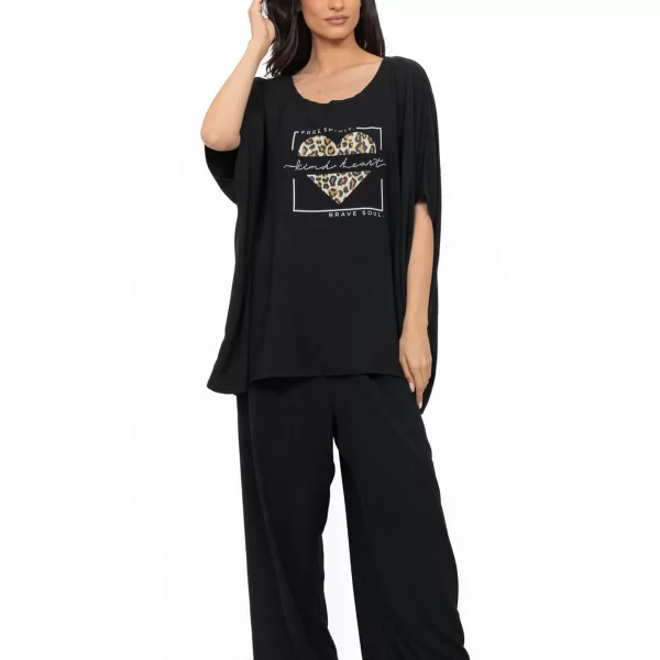 ΣΕΤ PLUS SIZE ΜΕ ΣΤΑΜΠΑ ΜΑΥΡΟ ΜΑΥΡΟ