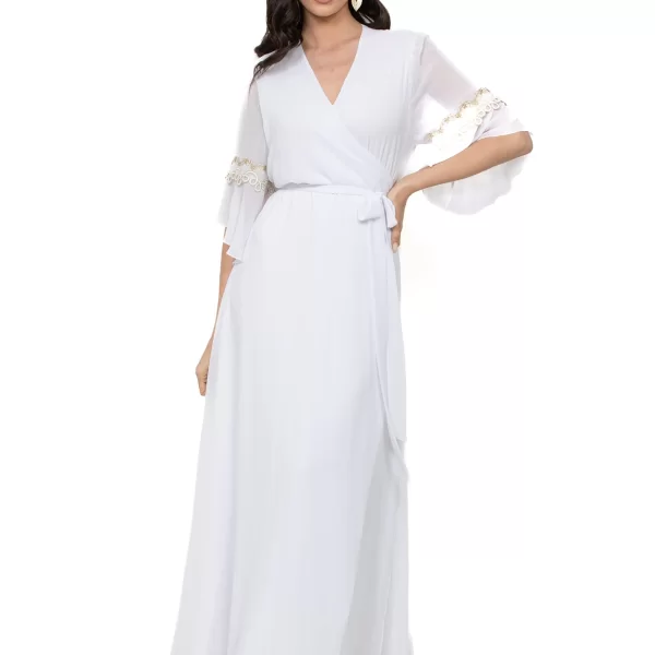 ΦΟΡΕΜΑ PLUS SIZE ΜΑΚΡΥ ΚΡΟΥΑΖΕ ΛΕΥΚΟ ΛΕΥΚΟ