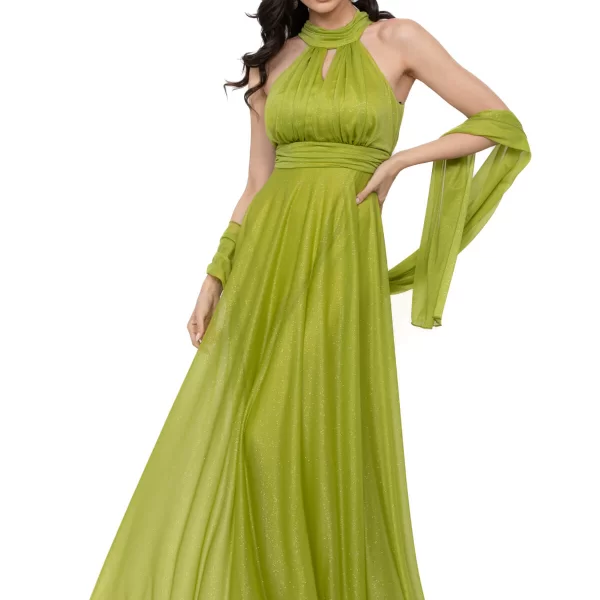 ΦΟΡΕΜΑ PLUS SIZE GLOSSY ΑΡΧΑΙΟΕΛΛΗΝΙΚΟ LIME LIME