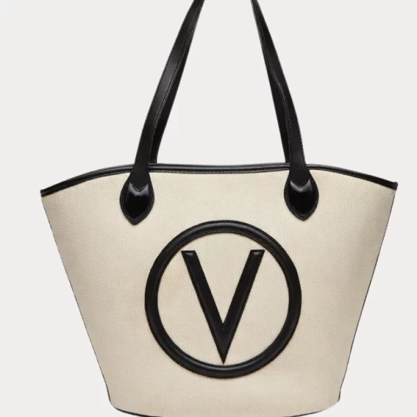 ΤΣΑΝΤΑ VALENTINO LARGE BEIGE BLACK VALENTINO