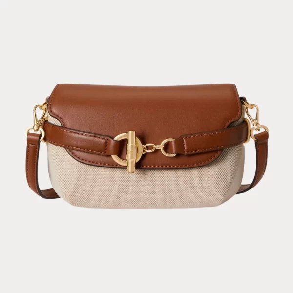 ΤΣΑΝΤΑ RALPH LAUREN SPRING NTRL TAN SMALL BEIGE POLO RALPH LAUREN