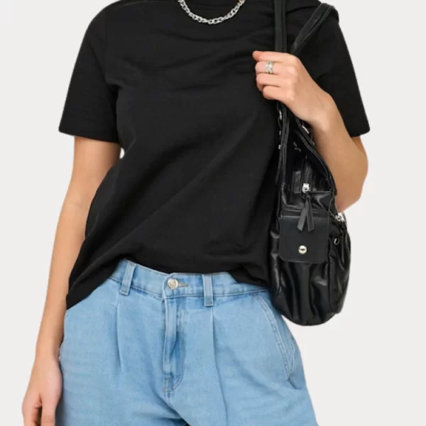 LUXE TOP ONLY FREJA S/S BLACK ONLY