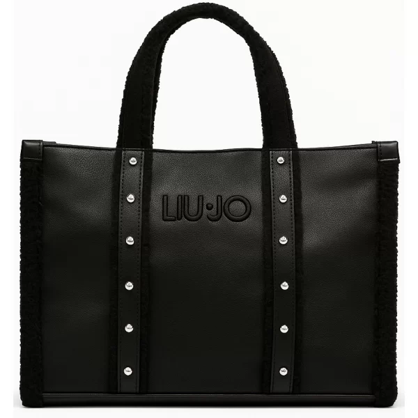 LIU JO μαύρη shopping bag 2F5027