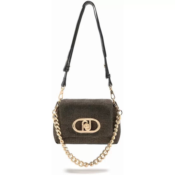 LIU JO μαύρη τσαντα ώμου LaPuffy Strass