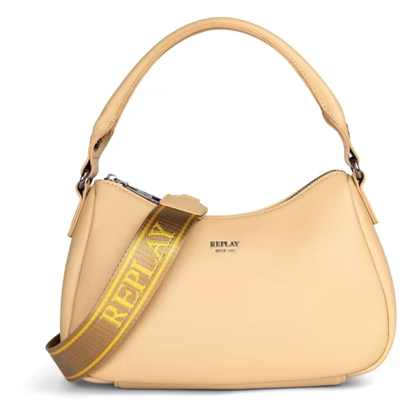 REPLAY μπεζ τσάντα ώμου FW3742
