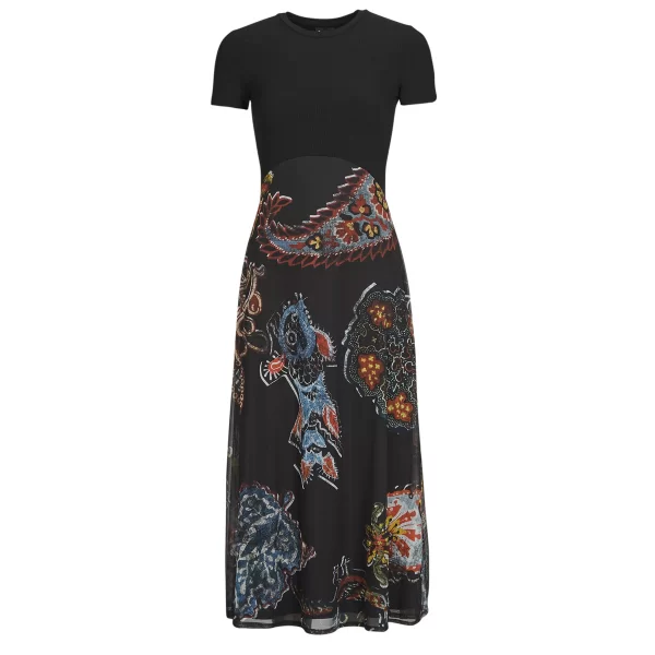 Μακριά Φορέματα Desigual PAISLEY MESH LACROIX