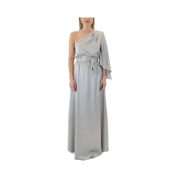 Access Fashion Φορέματα Access Fashion SATIN ONE SHOULDER BELTED MAXI DRESS WOMEN