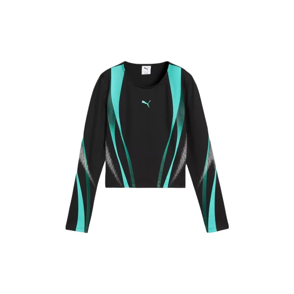 Puma Μπλουζάκια με μακριά μανίκια Puma DARE TO GRAPHIC LONGSLEEVE CROP T-SHIRT WOMEN