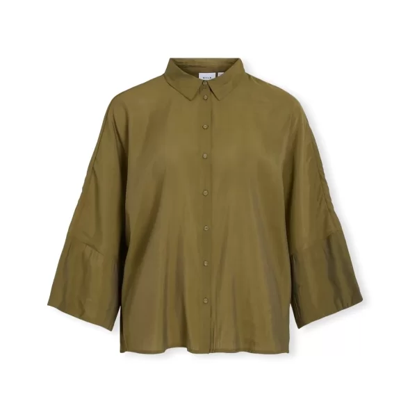 Μπλούζα Vila Aspyn 3/4 Loose Shirt - Capulet Olive