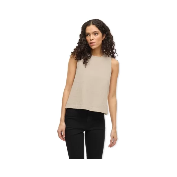 Μπλούζα Vila Top Lania Short - Feather Gray