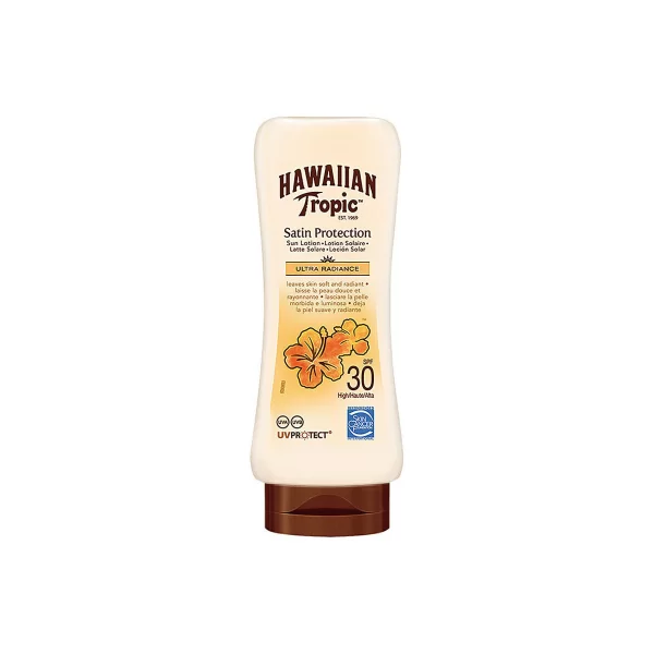 Hawaiian Tropic αντηλιακή προστασία Hawaiian Tropic Satin Sunscreen Ultra Radiance Protection SPF30 180 ml